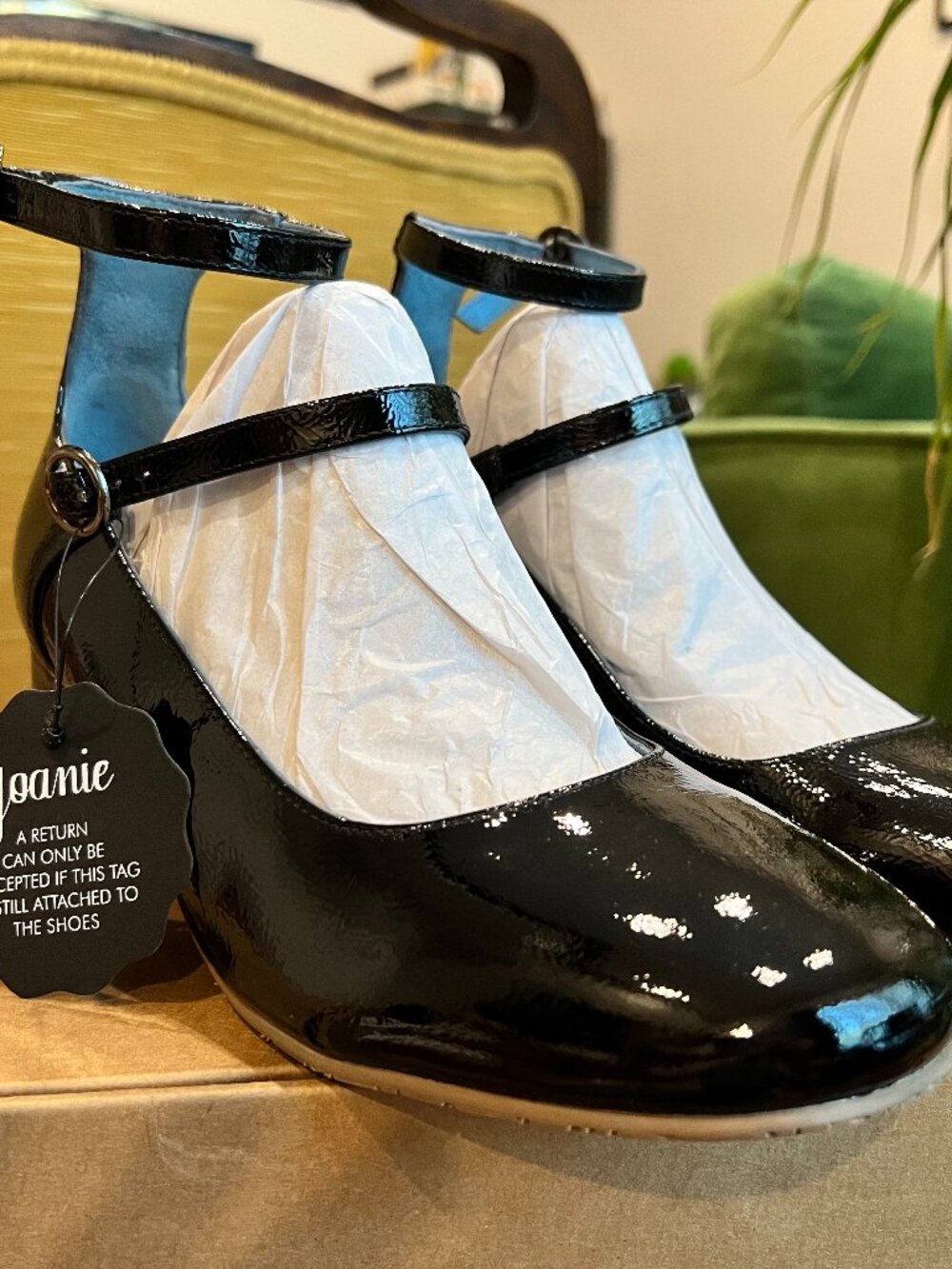 Joanie - Rouen Patent Leather Mary Jane Shoes - Black - SIZE 8US/6UK/39EUR - NWT